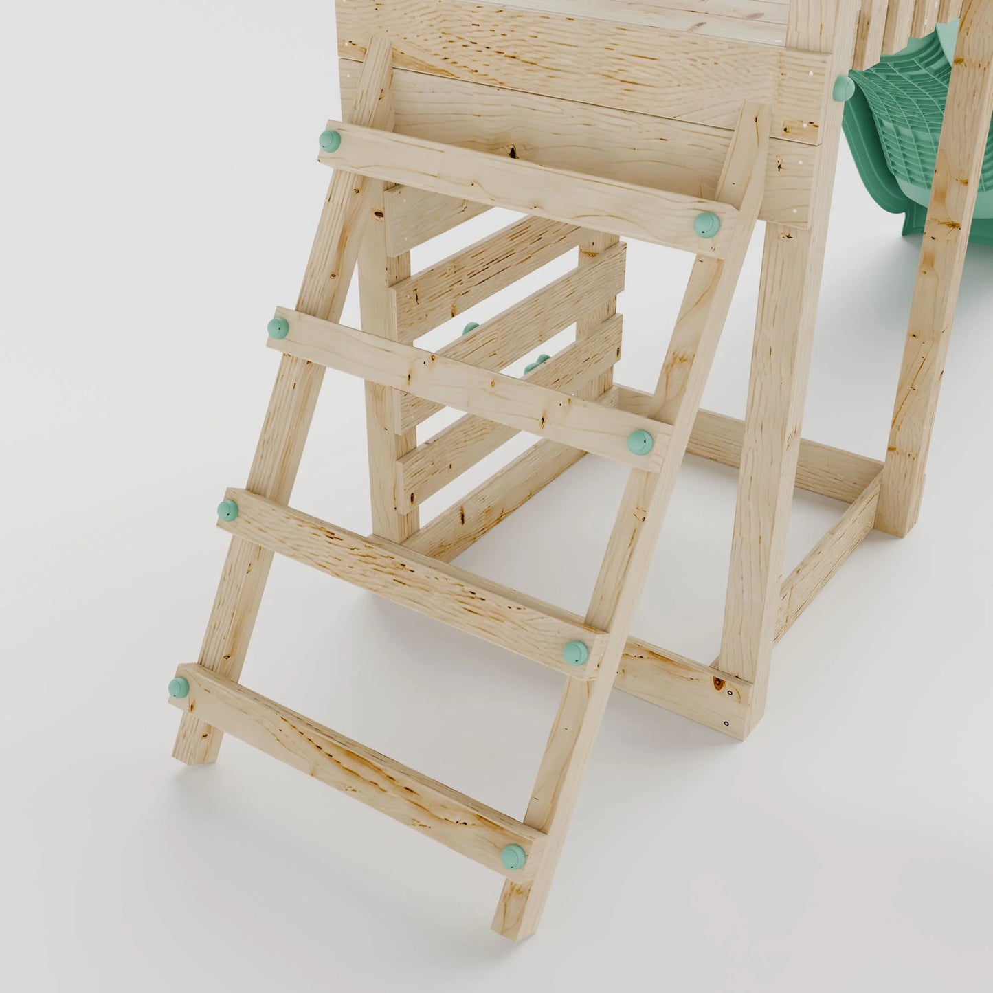 Climbing Frame With Single Swing& Climbing Wall - Bramblewick Forest V