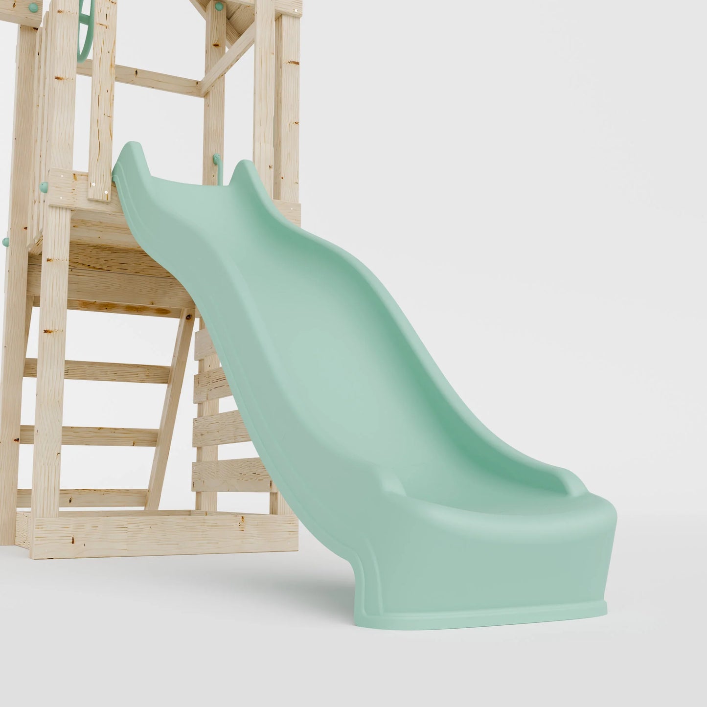 Climbing Frame With Single Swing& Climbing Wall - Bramblewick Forest V