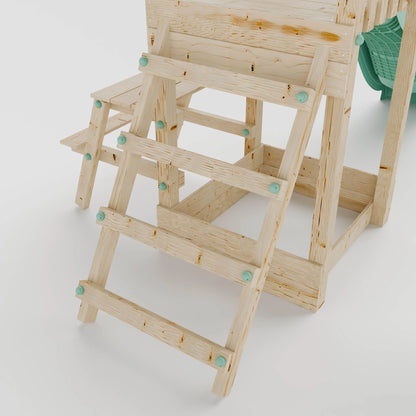 Climbing Frame With Single Swing & Picnic Table - Bramblewick Forest II
