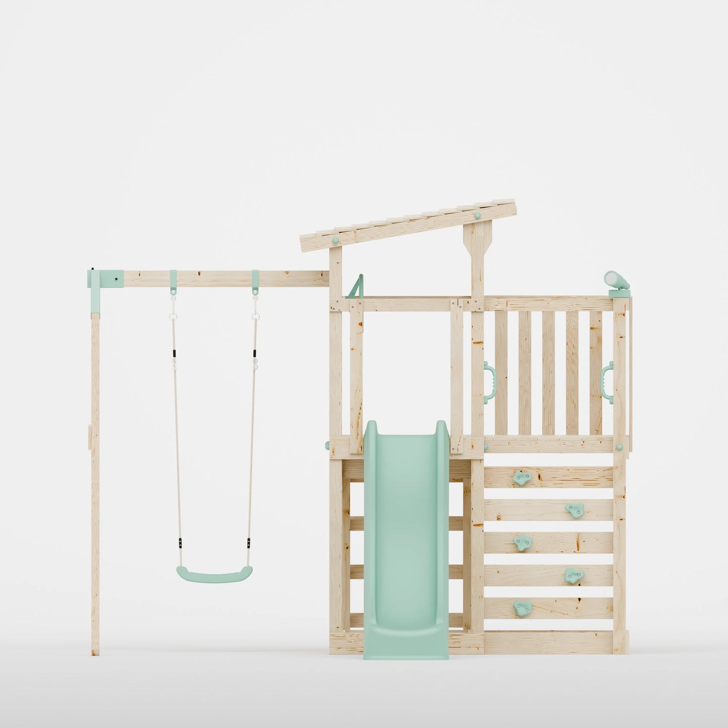Extended Climbing Frame With Single Swing - Willow Way V