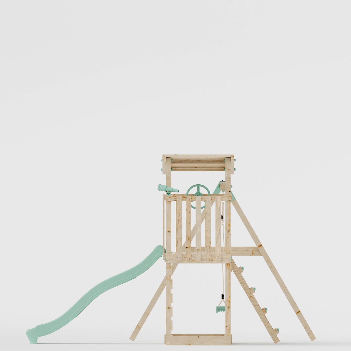Extended Climbing Frame With Single Swing - Willow Way V
