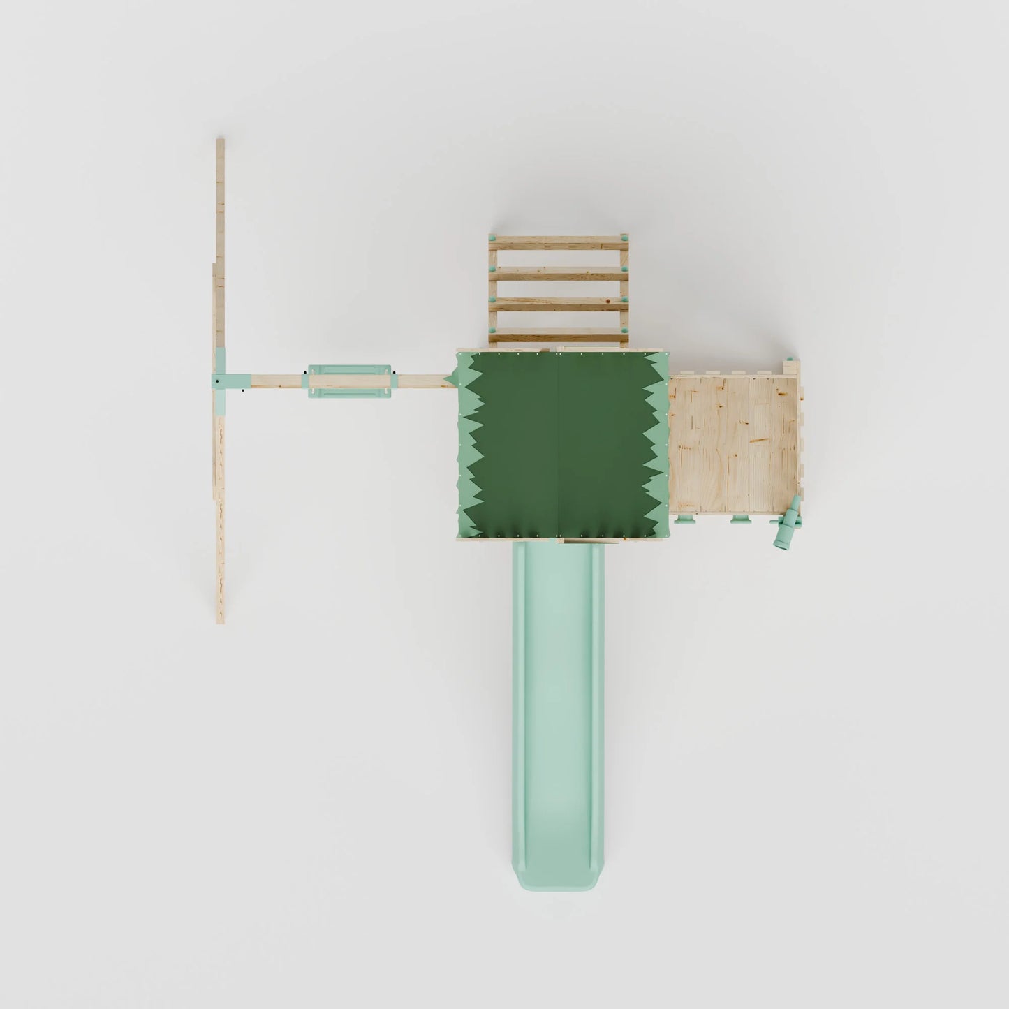 Extended Climbing Frame With Single Swing - Enchanted Grove V