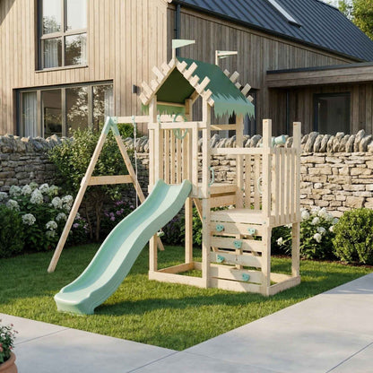 Climbing Frame & Step Up With Single Swing - Enchanted Grove IV