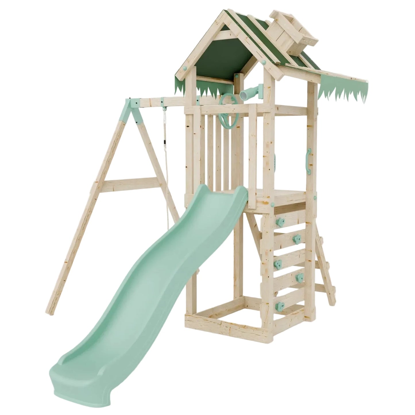 Climbing Frame With Single Swing - Eldertree Forest I