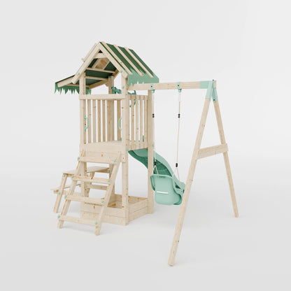 Climbing Frame With Single Swing - Eldertree Forest II