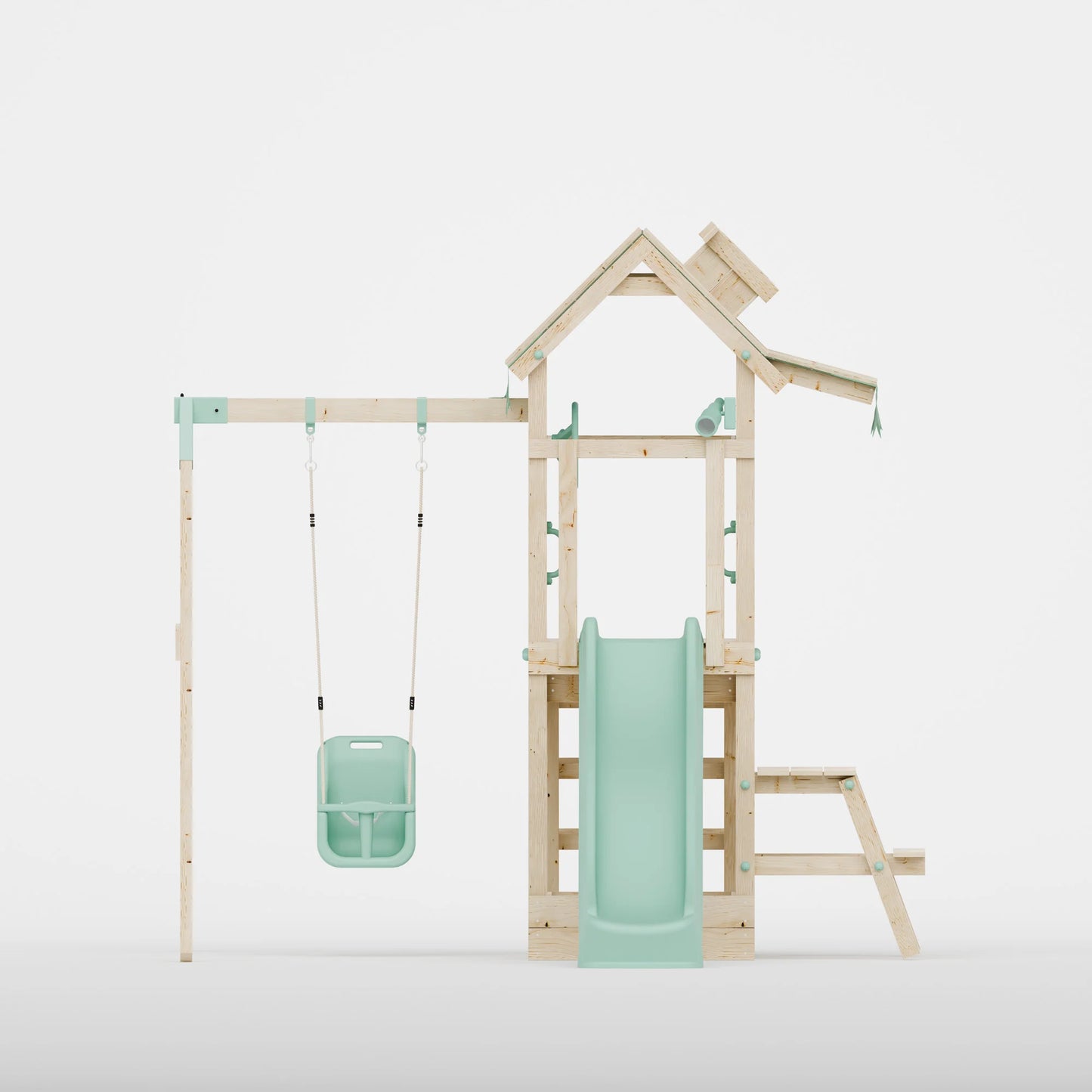 Climbing Frame With Single Swing - Eldertree Forest II