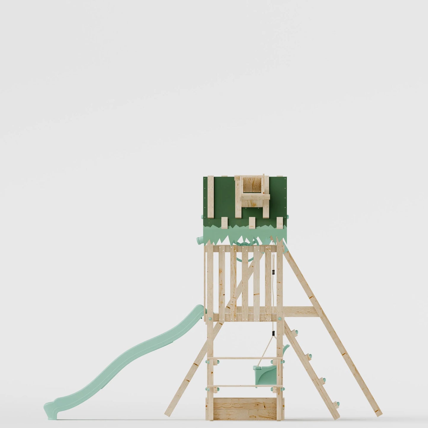 Climbing Frame With Single Swing - Eldertree Forest II