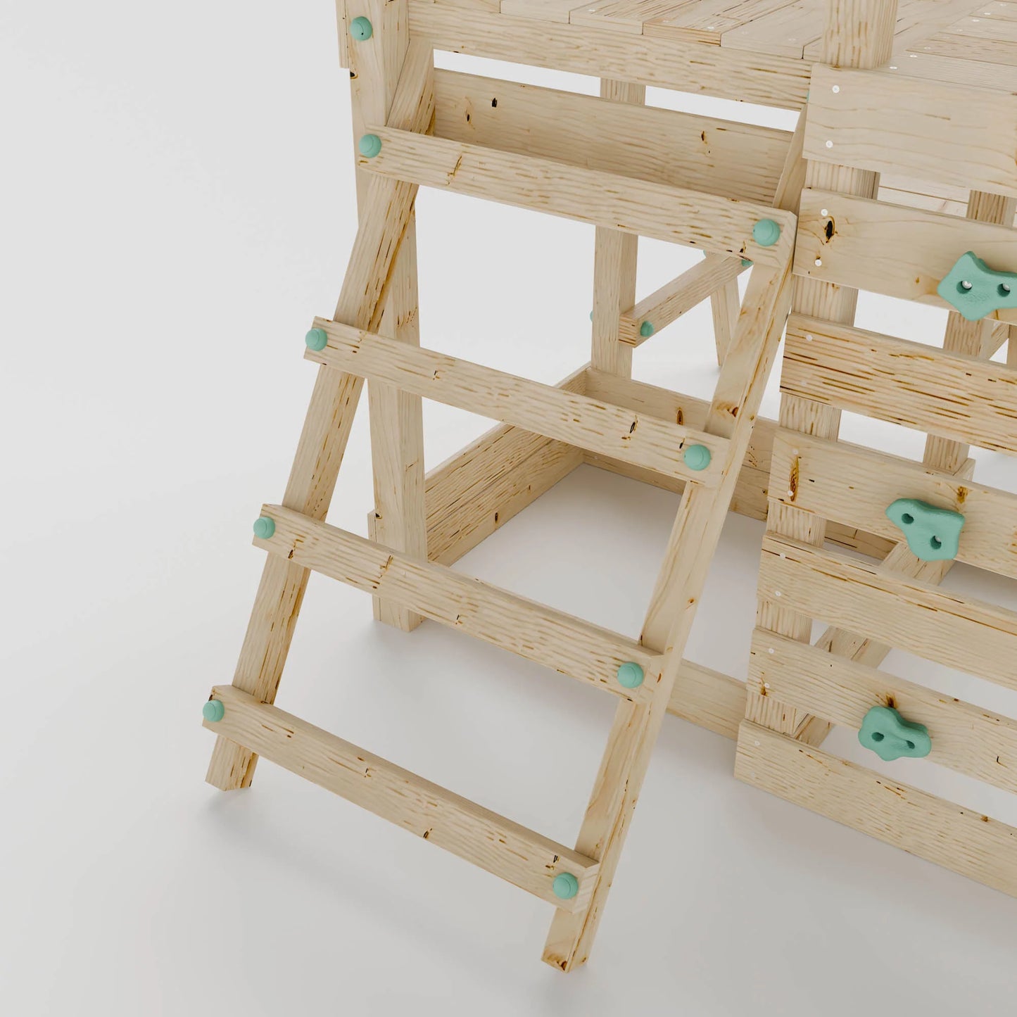 Climbing Frame With Extension, Single Swing, Picnic Table & Monkey Bars - Bramblewick Forest VIII