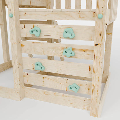 Climbing Frame With Step Up & Single Swing - Bramblewick Forest IV