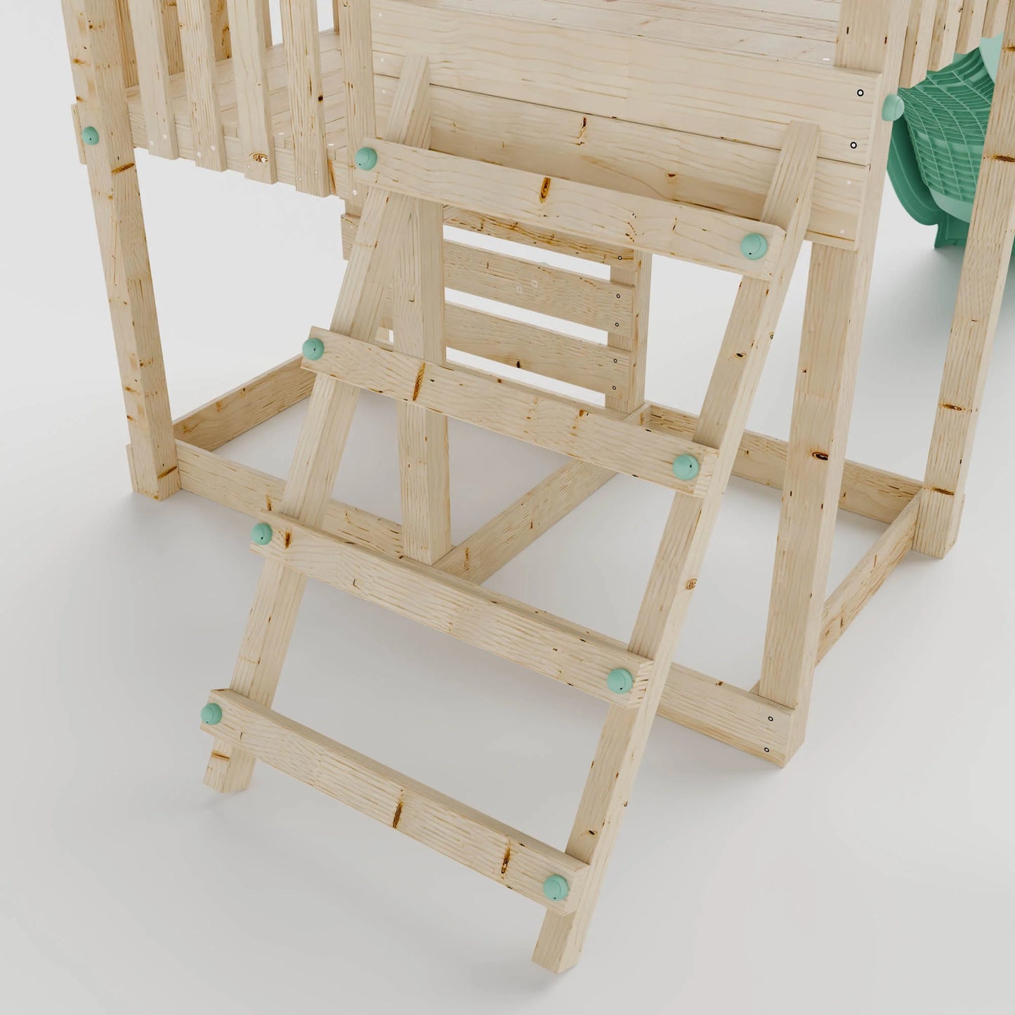 Climbing Frame With Step Up & Single Swing - Bramblewick Forest IV
