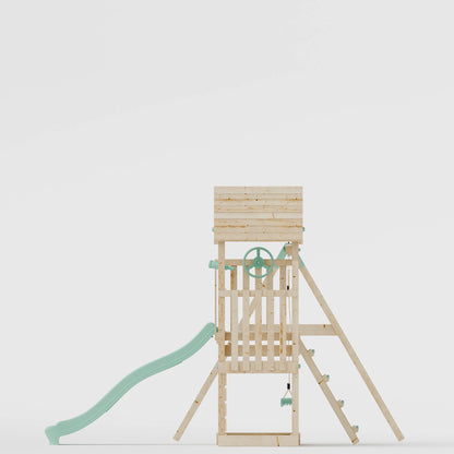 Climbing Frame With Step Up & Single Swing - Bramblewick Forest IV