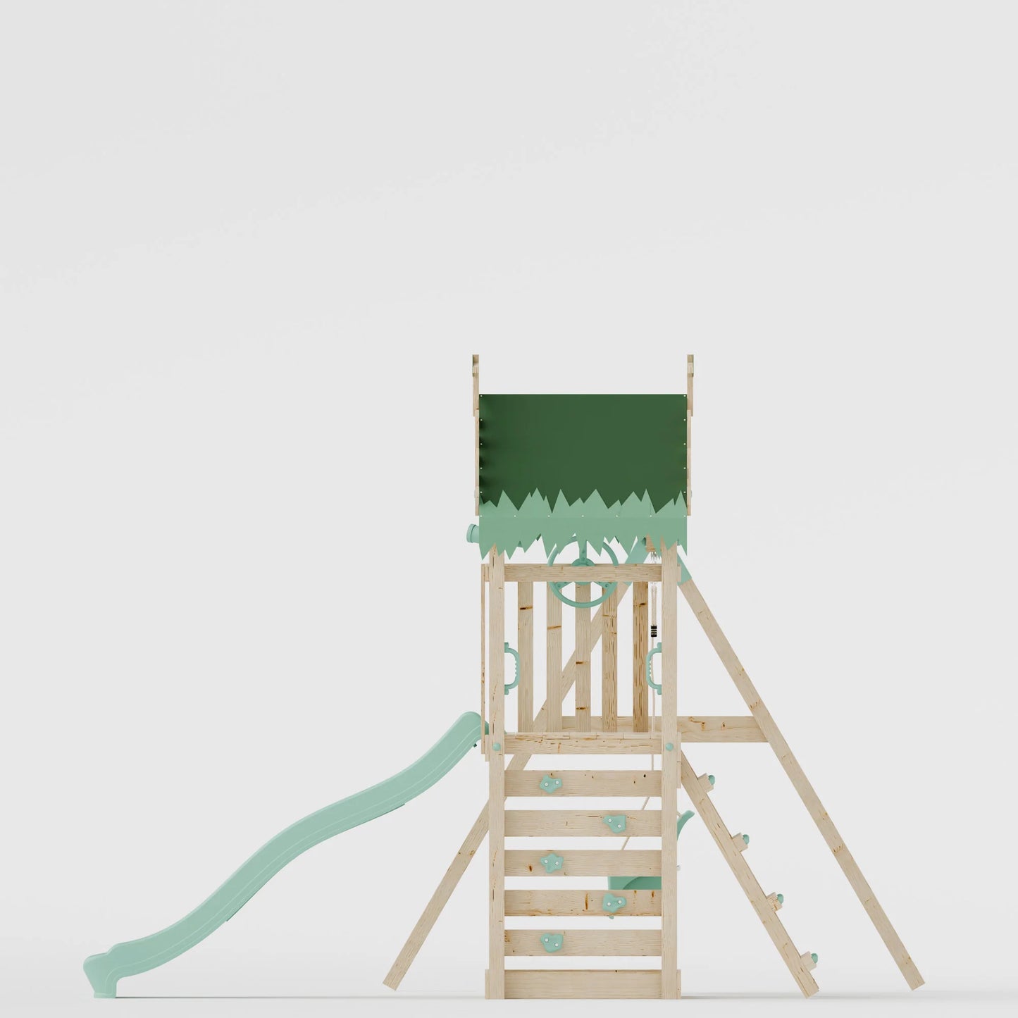 Climbing Frame With Single Baby Swing - Enchanted Grove II