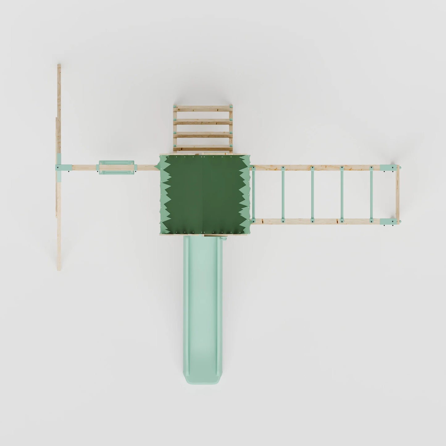 Climbing Frame With Single Swing & Monkey Bars - Enchanted Grove III