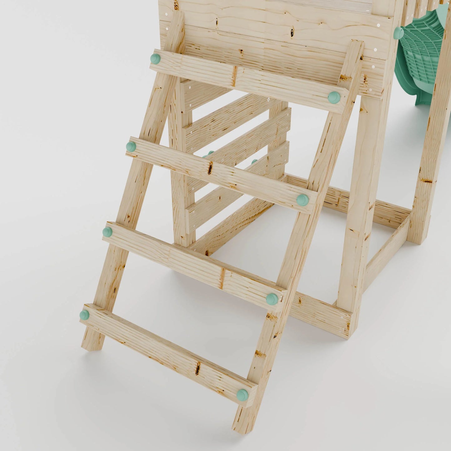 Climbing Frame With Double Swing & Climbing Wall - Eldertree Forest VI
