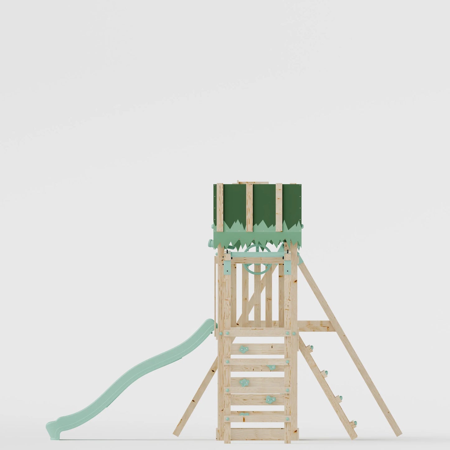 Climbing Frame With Single Swing & Monkey Bars - Eldertree Forest III