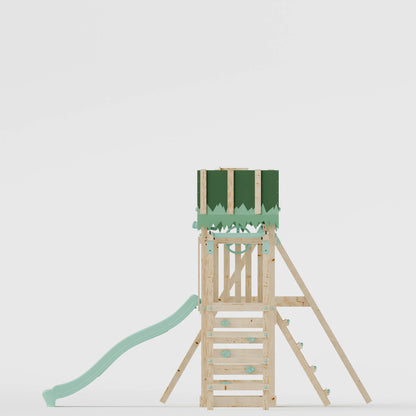 Climbing Frame With Single Swing & Monkey Bars - Eldertree Forest III