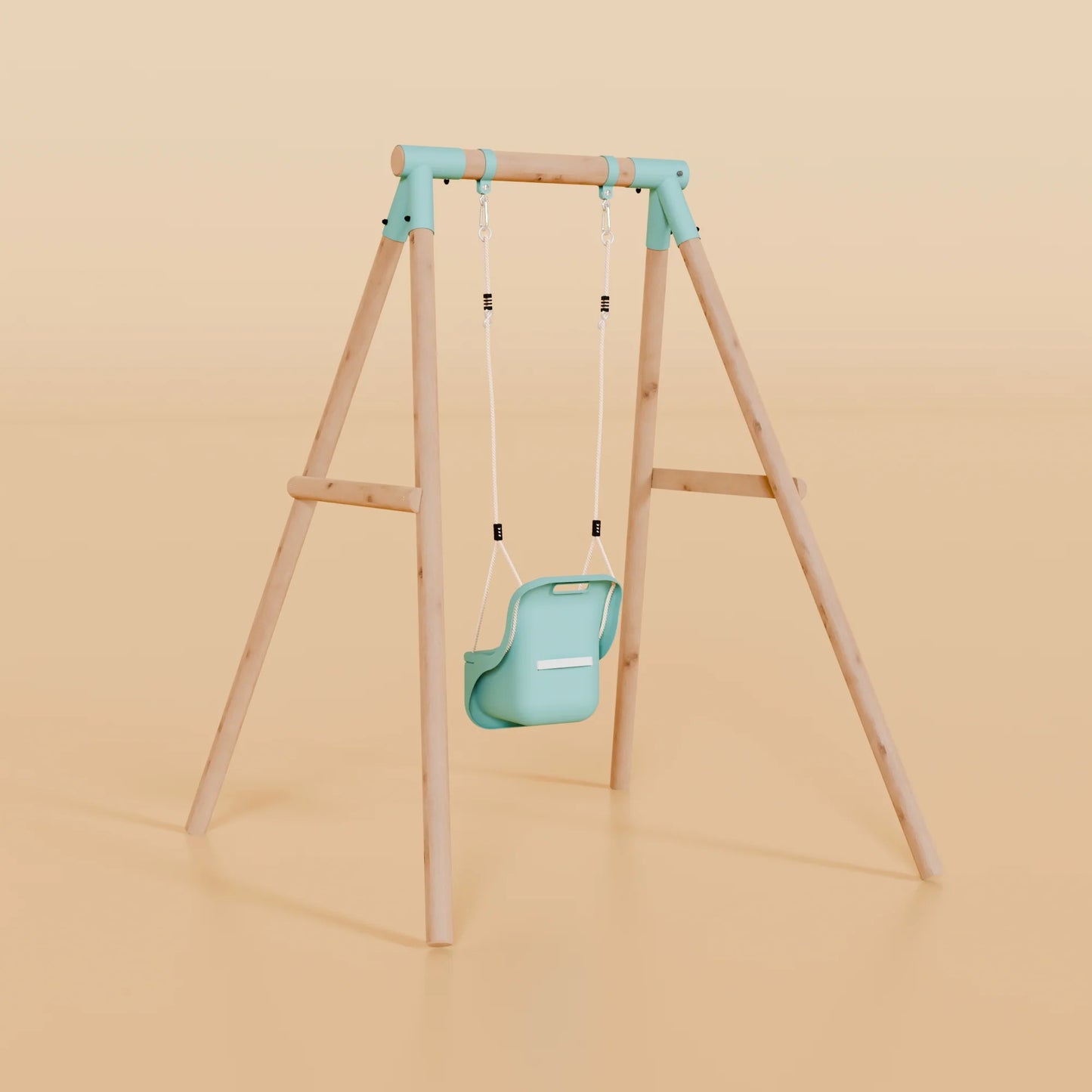 Single Wooden Baby Swing - Evergreen II