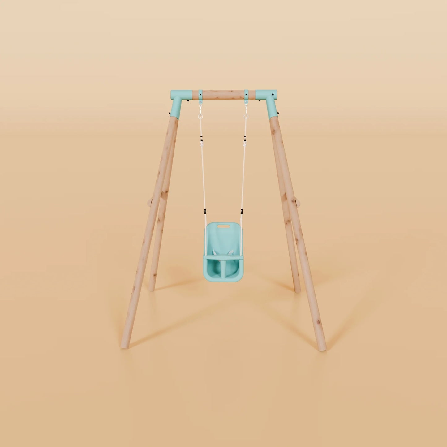 Single Wooden Baby Swing - Evergreen II