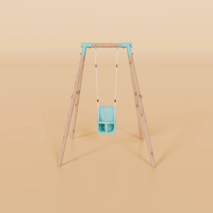 Single Wooden Baby Swing - Evergreen II