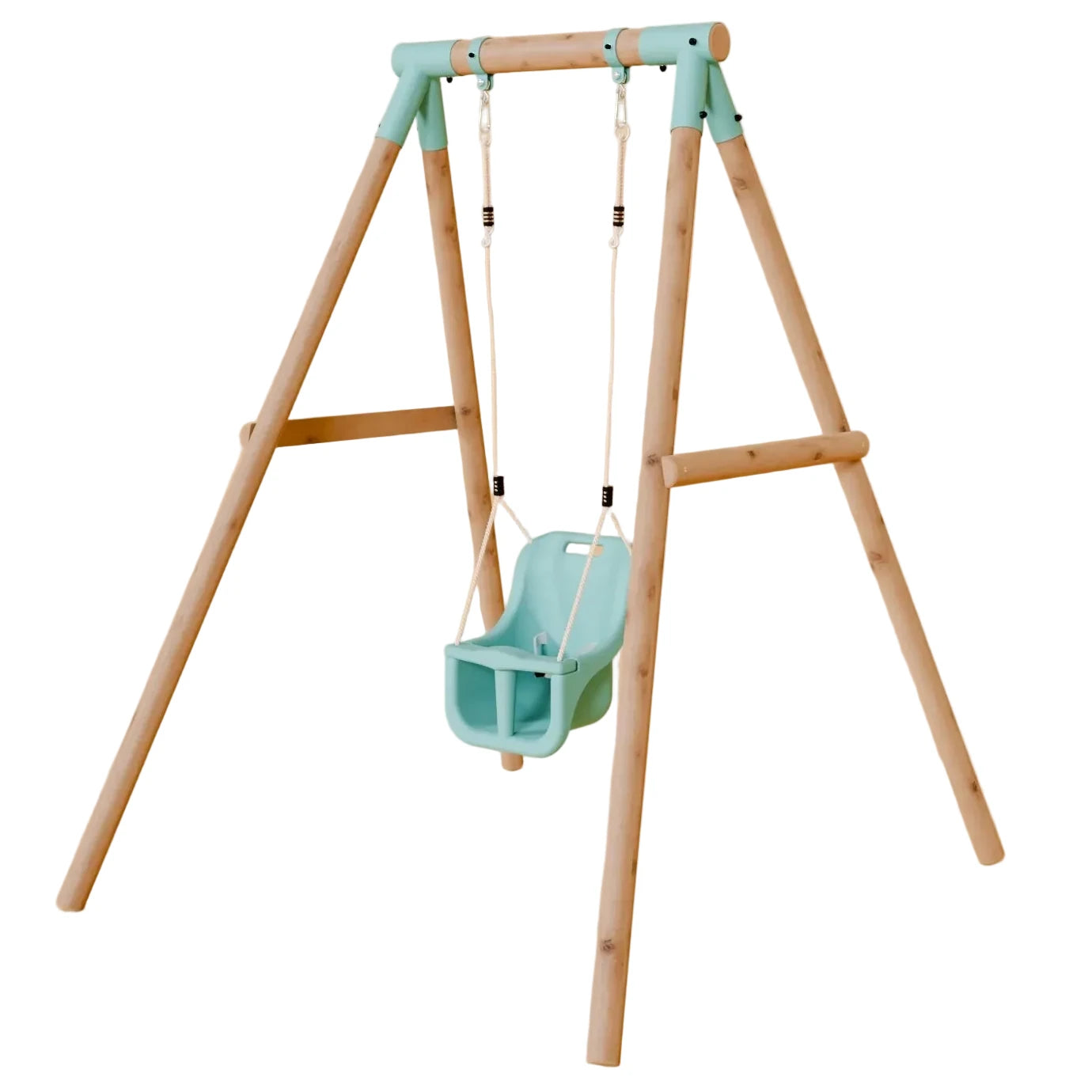 Single Wooden Baby Swing - Evergreen II