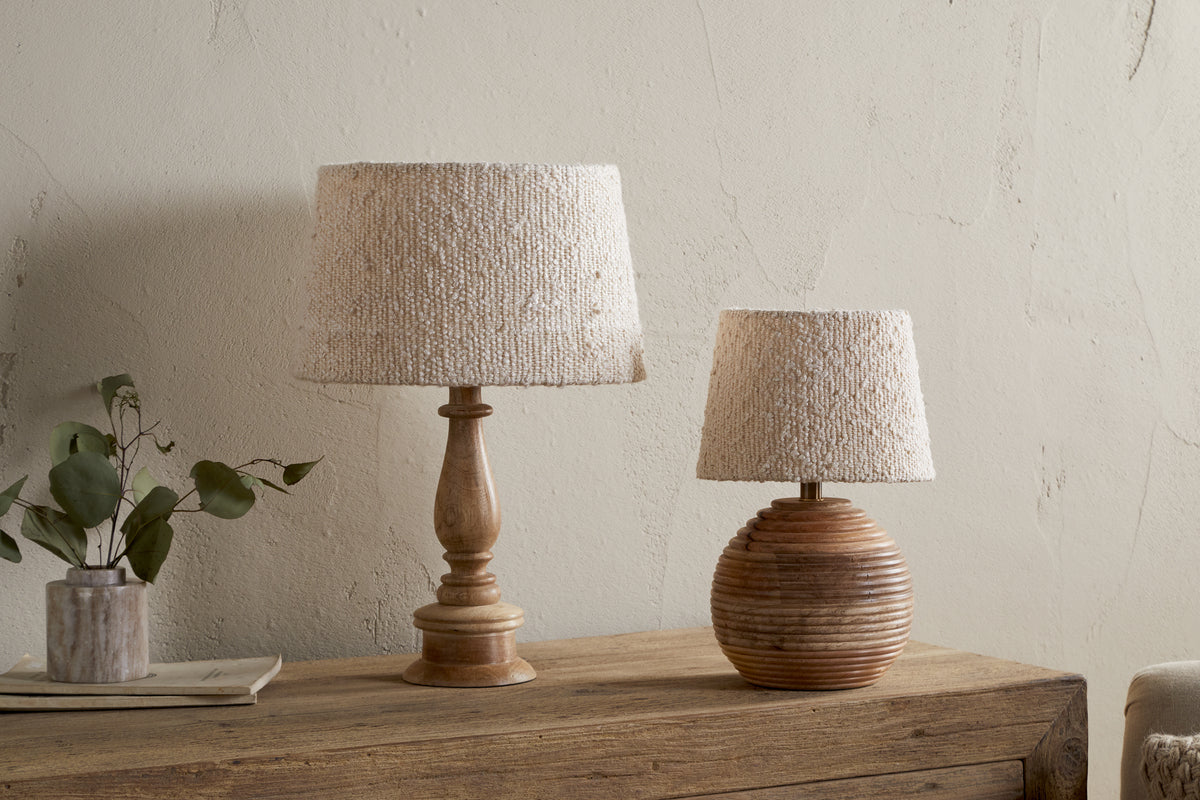 Nkuku Sakiti Bouclé Lampshade Off White