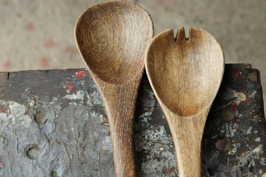 Nkuku Salad Servers Mango Wood (Set Of 2)
