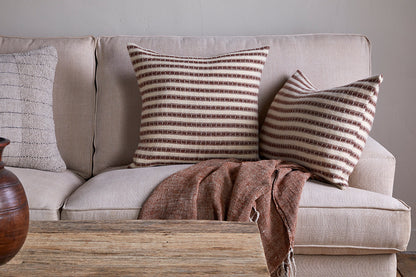 Nkuku Sanval Wool Cushion Cover Burgundy