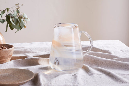 Nkuku Shirali Marble Swirl Jug Apricot