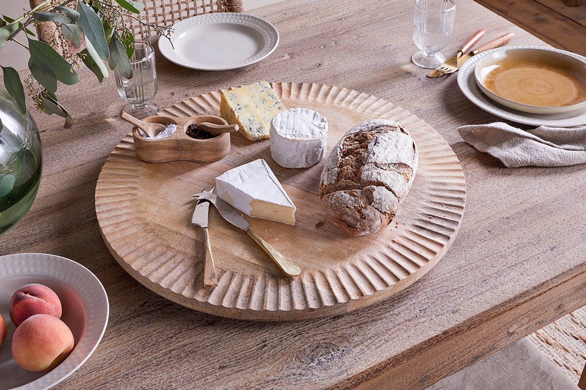 Nkuku Soria Mango Wood Lazy Susan Natural