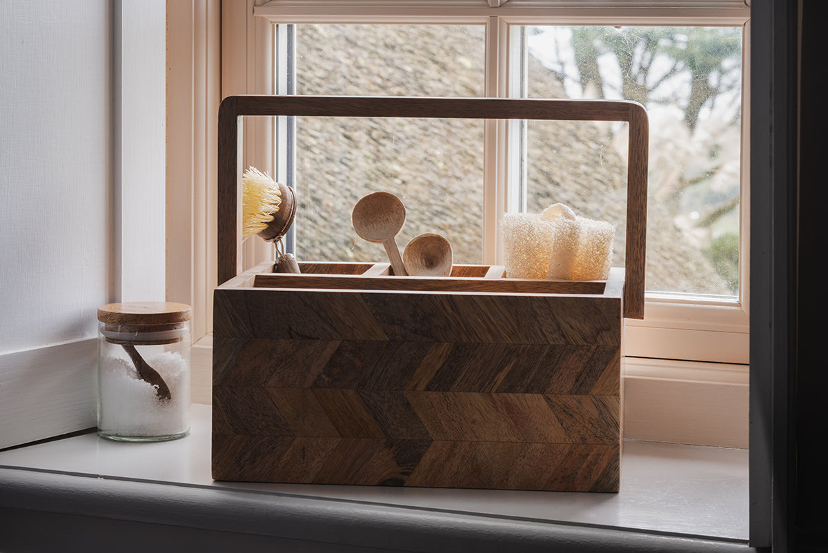 Nkuku Sukha Mango Wood Caddy Natural