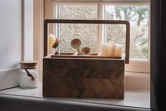 Nkuku Sukha Mango Wood Caddy Natural
