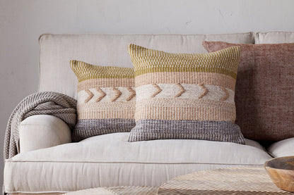 Nkuku Tuleeka Wool Cushion Cover Ochre