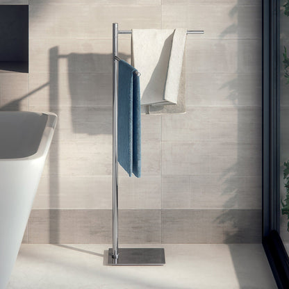 Origins Living Gedy Trilly Towel Stand With 2 Swivel Arms Brushed Brass