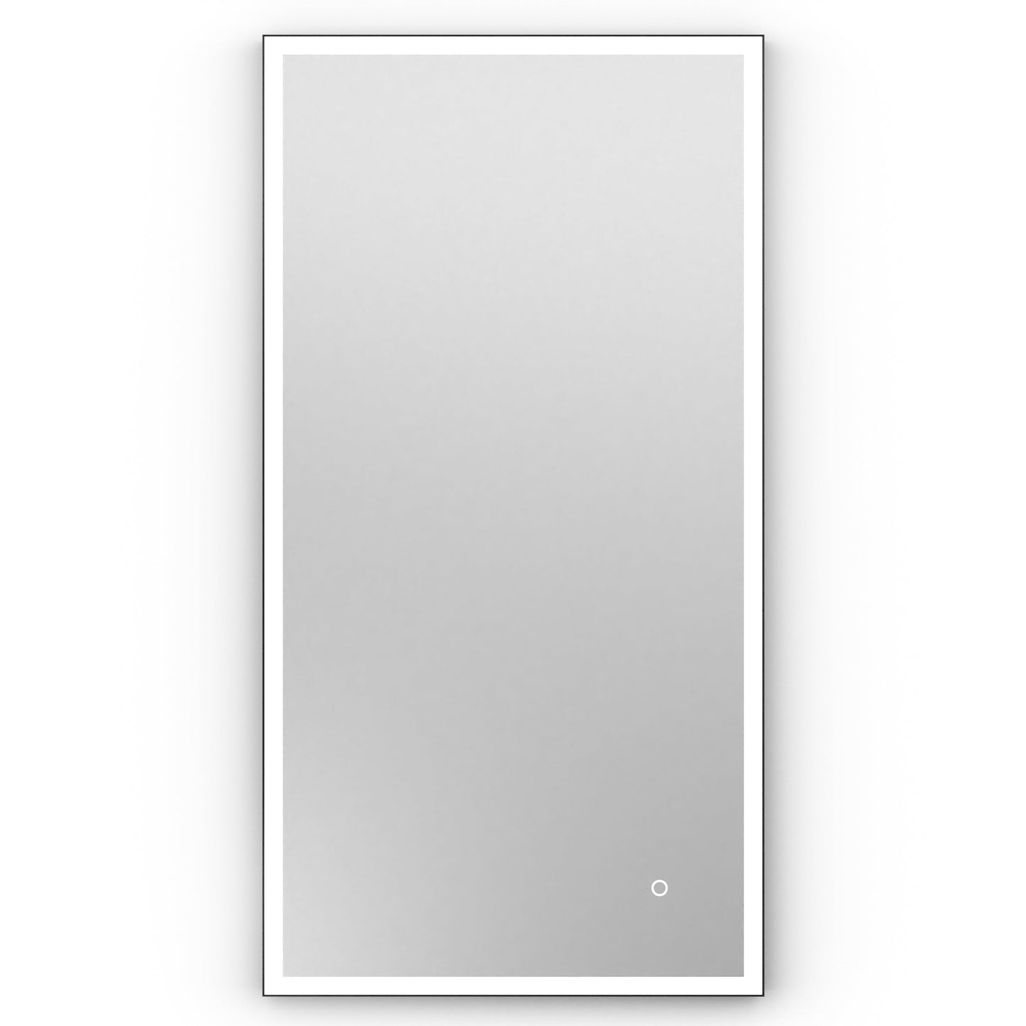Origins Living Tate Light Rectangular Mirror 40x80cm Matt Black