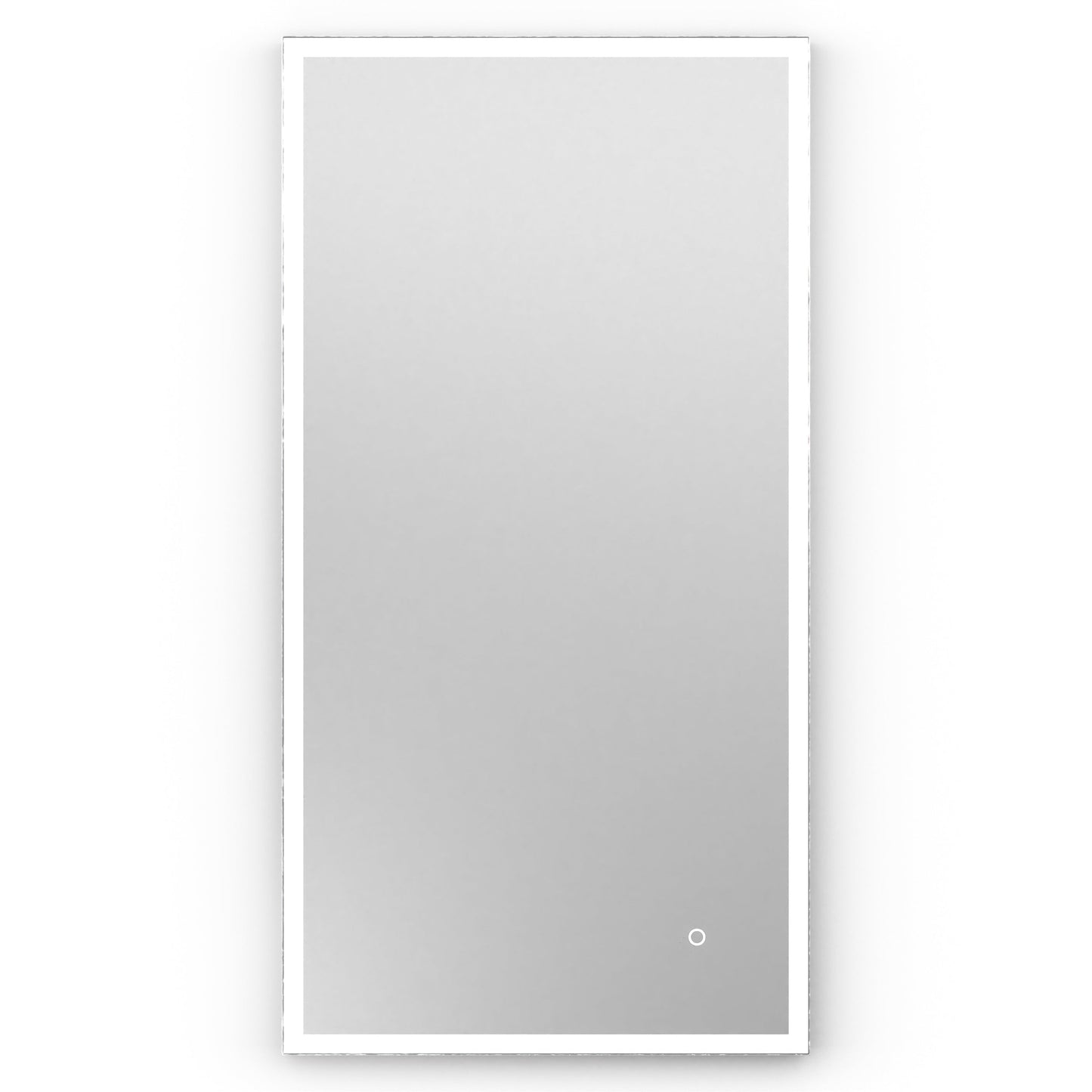Origins Living Tate Light Rectangular Mirror 40x80cm Polished Aluminium