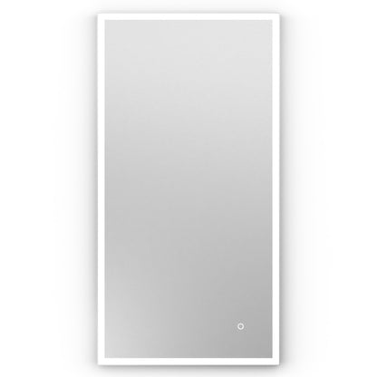 Origins Living Tate Light Rectangular Mirror 40x80cm Matt White