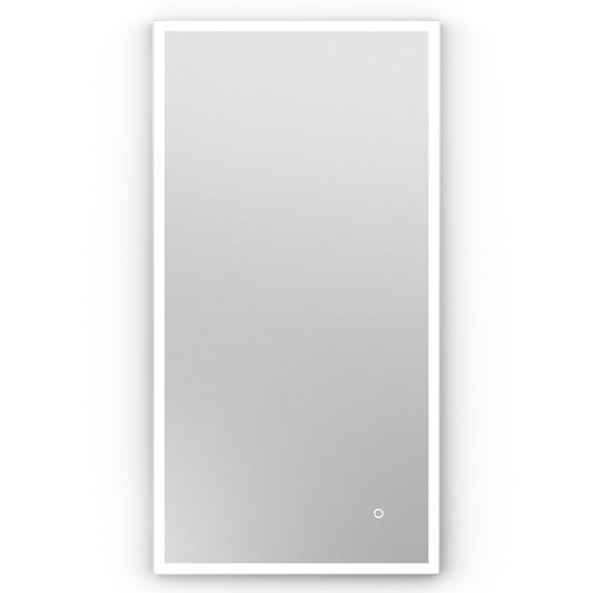 Origins Living Tate Light Rectangular Mirror 40x80cm Matt White