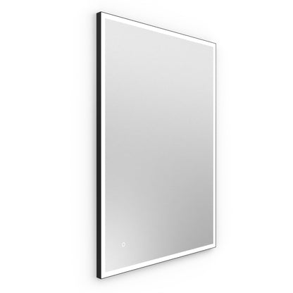 Origins Living Tate Light Rectangular Mirror 100x70cm Matt Black