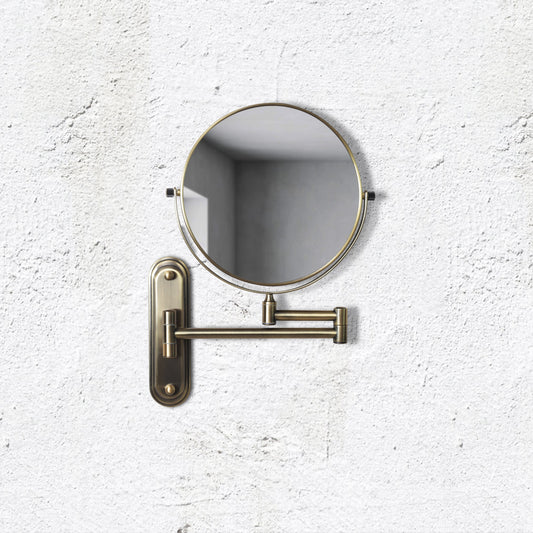 Origins Living Taylor Reversible 5 X Magnifying Wall Mirror Aged Brass