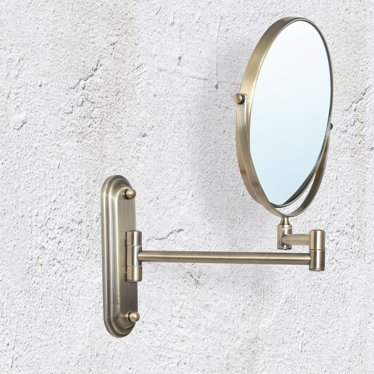 Origins Living Taylor Reversible 5 X Magnifying Wall Mirror Aged Brass