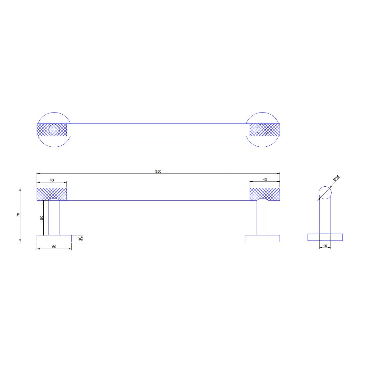 Origins Living Turner Towel Rail 35cm Brushed Brass