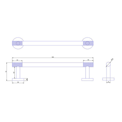 Origins Living Turner Towel Rail 35cm Matt Black