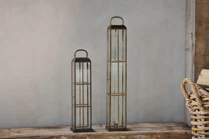 Nkuku Vemula Lantern Antique Brass