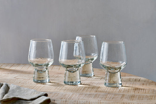 Nkuku Visla Glass Light Smoke (Set Of 4)