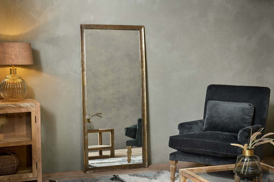 Nkuku Yadur Full Length Mirror Antique Brass
