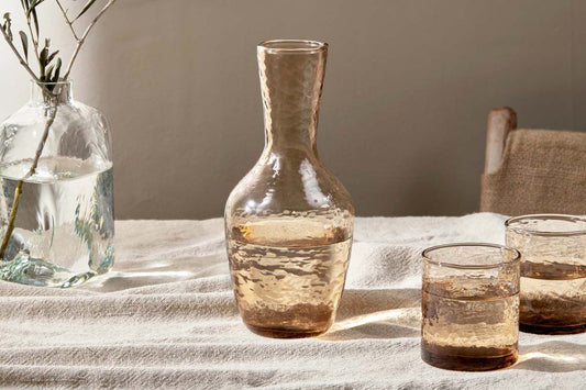Nkuku Yala Hammered Jug Dusty Terracotta