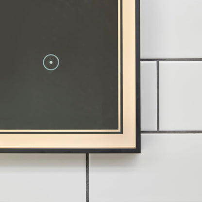 Origins Living Astoria Led Illuminated Mirror 75 75x90cm Brushed Bronze