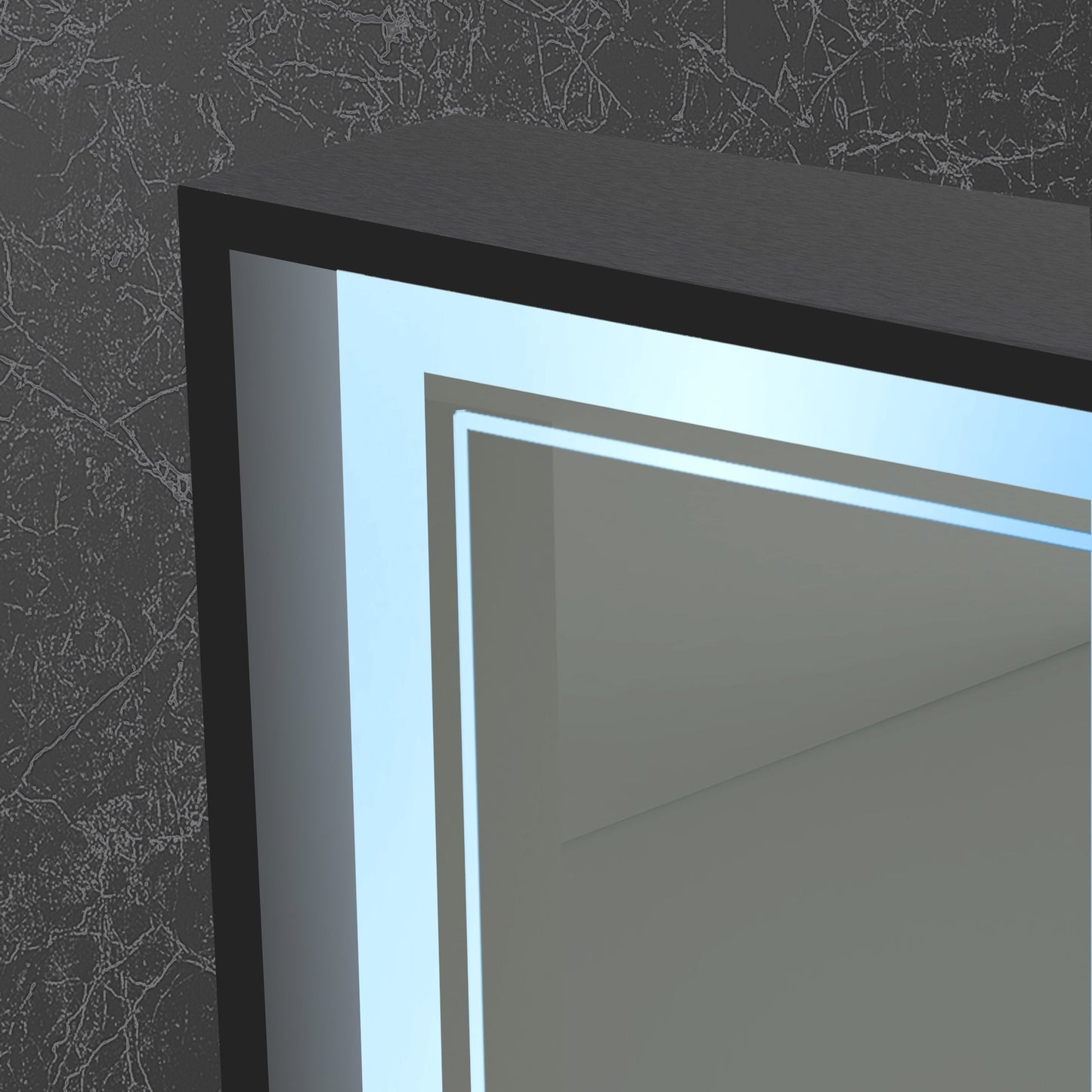 Origins Living Astoria Led Illuminated Mirror 60 60x80cm Matt Black