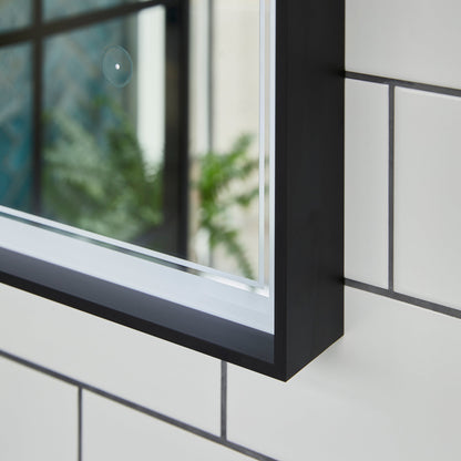 Origins Living Astoria Led Illuminated Mirror 60 60x80cm Matt Black
