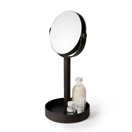 Wireworks Magnify Mirror Close Up Dark Oak